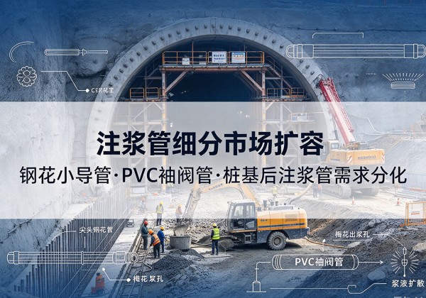 贵南注浆管细分市场扩容，隧道钢花小导管、PVC 袖阀管、桩基后注浆管需求分化